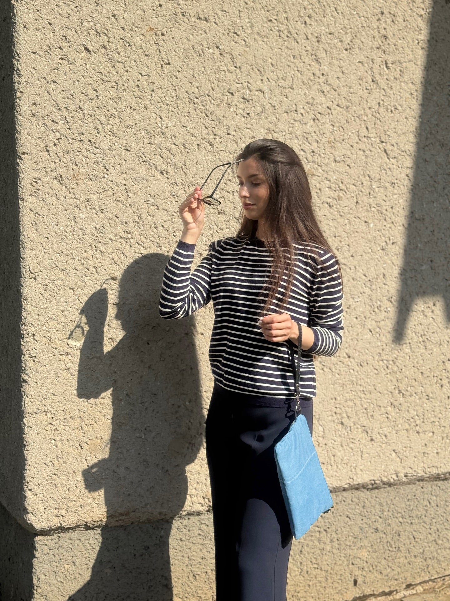 Dryžuota palaidnė ilgomis rankovėmis